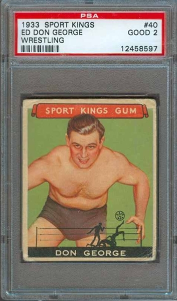 1933 Sport Kings #40 Don George Wrestling PSA 2