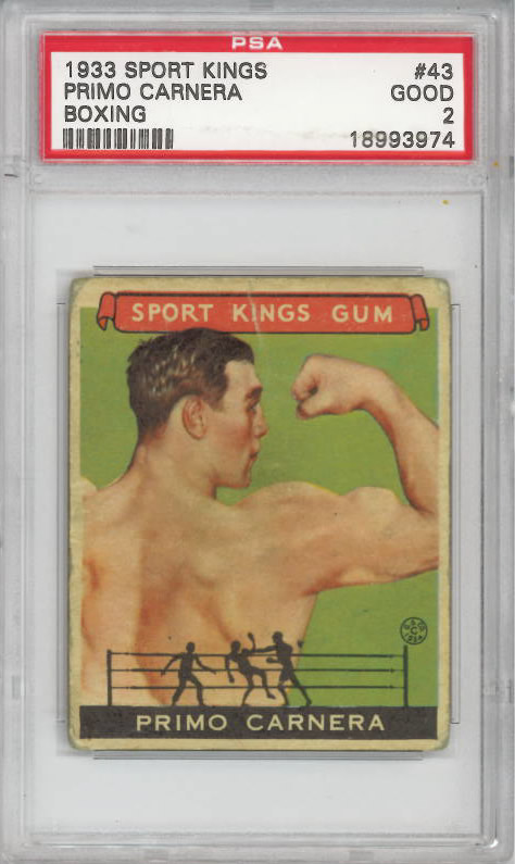 1933 Sport Kings #43 Primo Carnera wrestling PSA 2