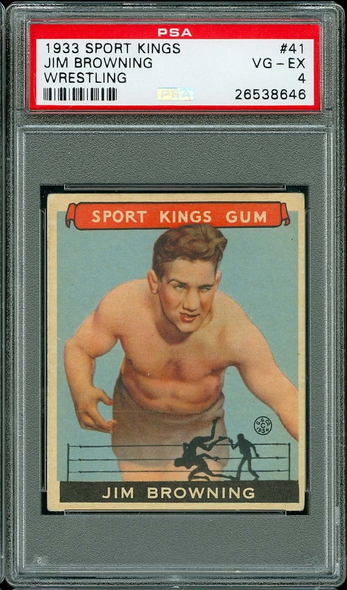 1933 Sport Kings #41 Jim Browning Wrestling PSA 4