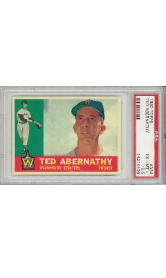 1960 TOPPS #334 Ted Abernathy Senators PSA 6.5