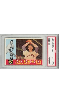 1960 TOPPS #87 John Romonosky Senators PSA 6