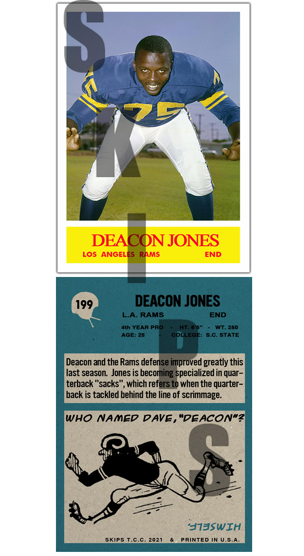 1964 STCC #199 Deacon Jones Philadelphia Los Angeles Rams HOF