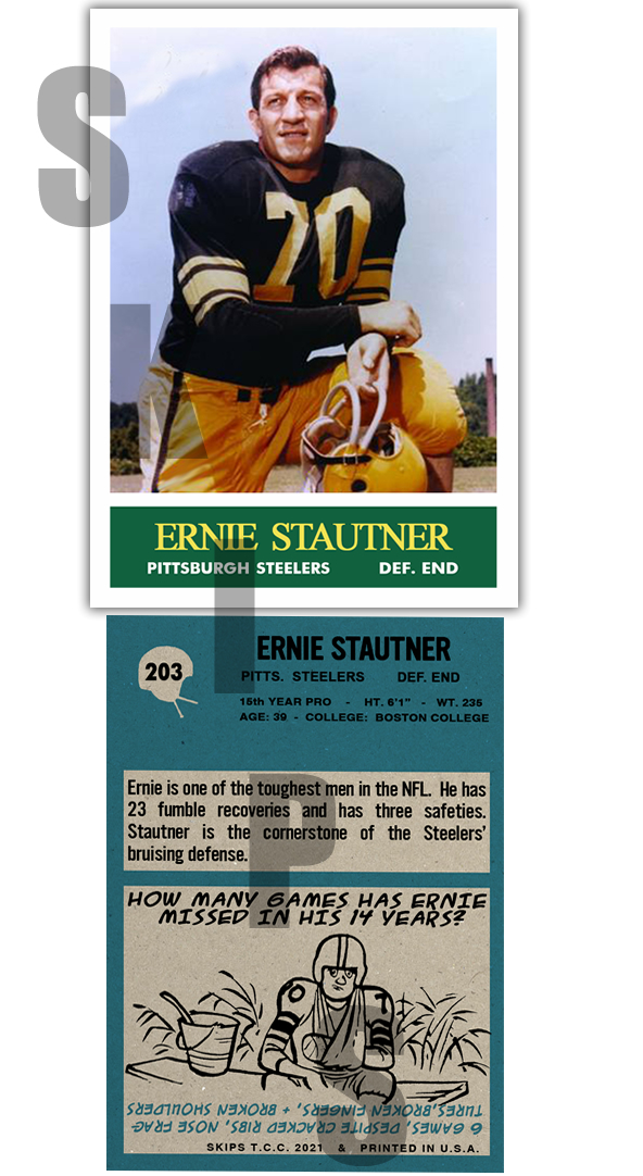 1964 STCC #203 Philadelphia Ernie Stautner Pittsburgh Steelers C