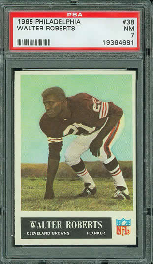 1965 Philadelphia #38 Walter Roberts Cleveland Browns PSA 7
