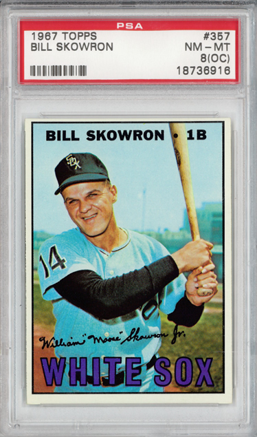 1967 Topps #357 Bill Skowron Chicago White Sox PSA 8oc