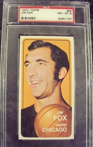 1970 TOPPS #98 Jim Fox Chicago Bulls PSA 8