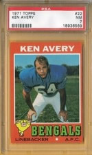 1971 Topps #22 Ken Avery Cincinnati Bengals PSA 7