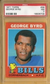 1971 Topps #58 George Byrd Buffalo Bills PSA 7