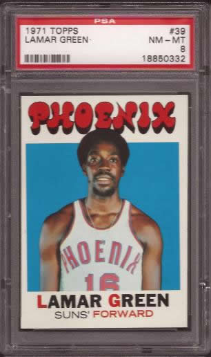 1971 Topps #39 Lamar Green Phoenix Suns PSA 8
