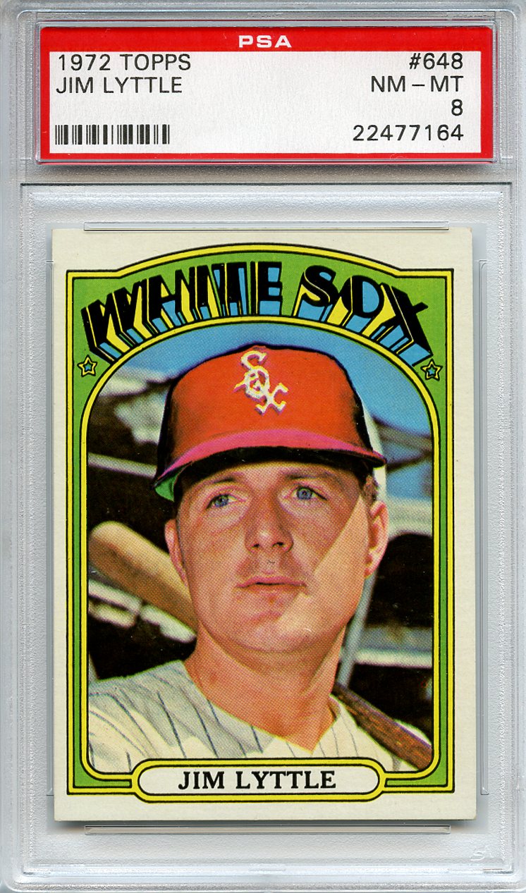 1972 Topps #648 Jim Lyttle Chicago White Sox PSA 8