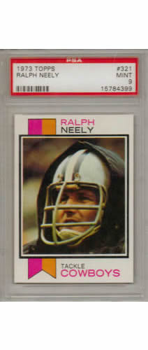 1973 Topps #321 Ralph Neely Dallas Cowboys PSA 9