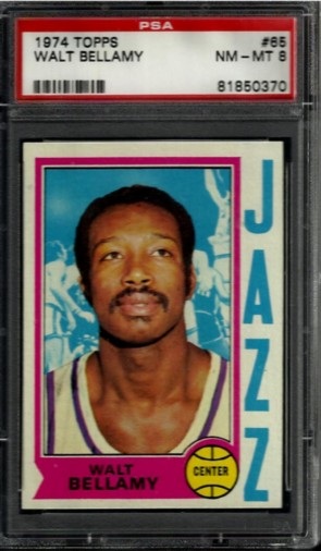 1974 Topps #65 Walt Bellamy Utah Jazz HOF PSA 8