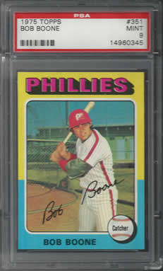 1975 Topps #351 Bob Boone Philadelphia Phillies PSA 9