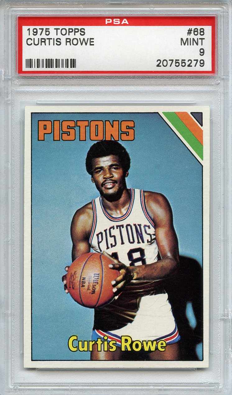 1975 Topps #68 Curtis Rowe Detroit Pistons PSA 9