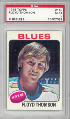 1975 Topps #149 Floyd Thomson St. Louis Blues PSA 9