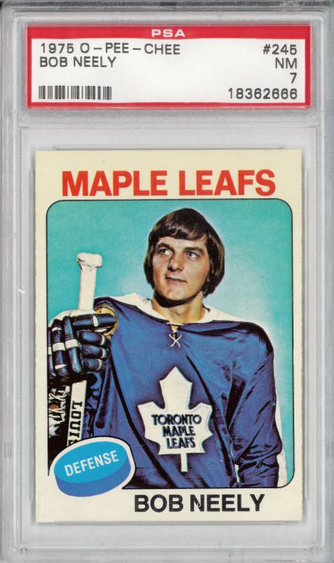 1975 O-Pee-Chee #245 Bob Neely Toronto Maple Leafs PSA 7