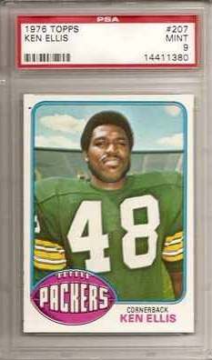 1976 Topps #207 Ken Ellis, Green Bay Packers PSA 9