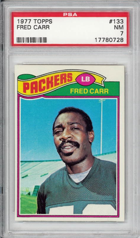 1977 Topps #133 Fred Carr Green Bay Packers PSA 7