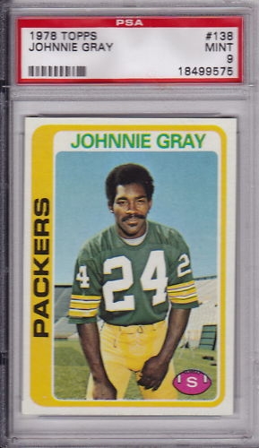 1978 Topps #138 Johnnie Gray Green Bay Packers PSA 9
