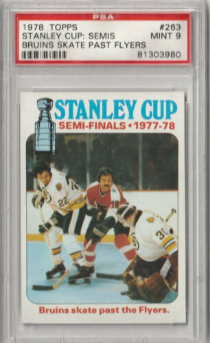 1978 Topps #263 Brad Park Gerry Cheevers Stanley Cup PSA 9