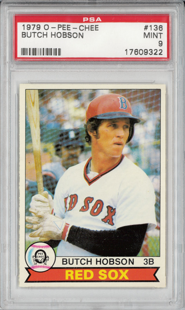 1979 O-Pee-Chee #136 Butch Hobson Boston Red Sox PSA 9
