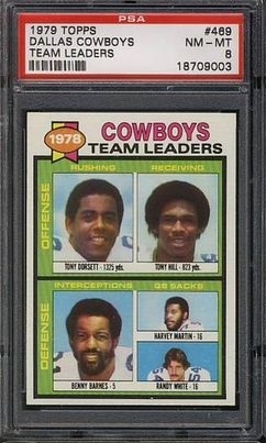 1979 Topps #469 Tony Dorsett Dallas Cowboys Team PSA 8