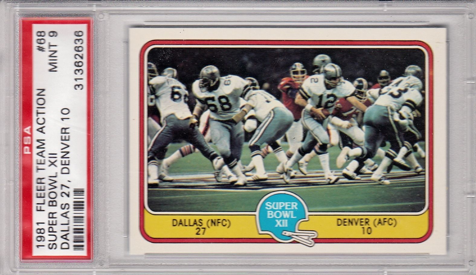 1981 Fleer Team Action #68 Tony Dorsett Roger Staubach Dallas Co 1981 Fleer Team Action #68 Tony Dorsett Roger Staubach Dallas Co