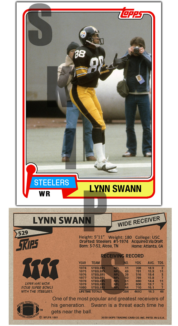 1981 STCC #529 Topps Lynn Swann Pittsburgh Steelers HOF