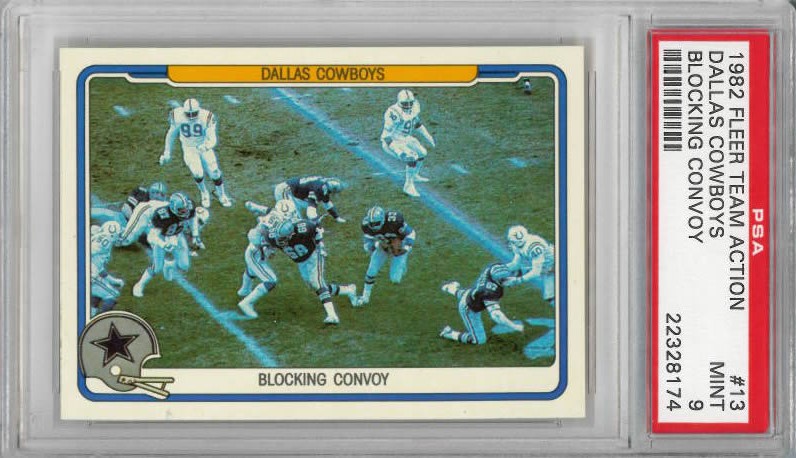 1982 Fleer Team Action #13 Tony Dorsett Dallas Cowboys Blocking 1982 Fleer Team Action #13 Tony Dorsett Dallas Cowboys Blocking