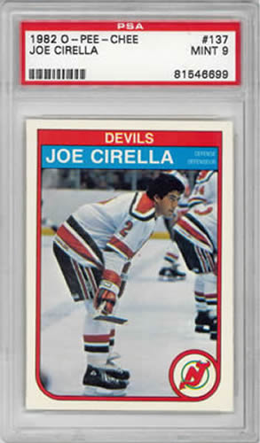 1982 O-Pee-Chee OPC #137 Joe Cirella New Jersey Devils PSA 9