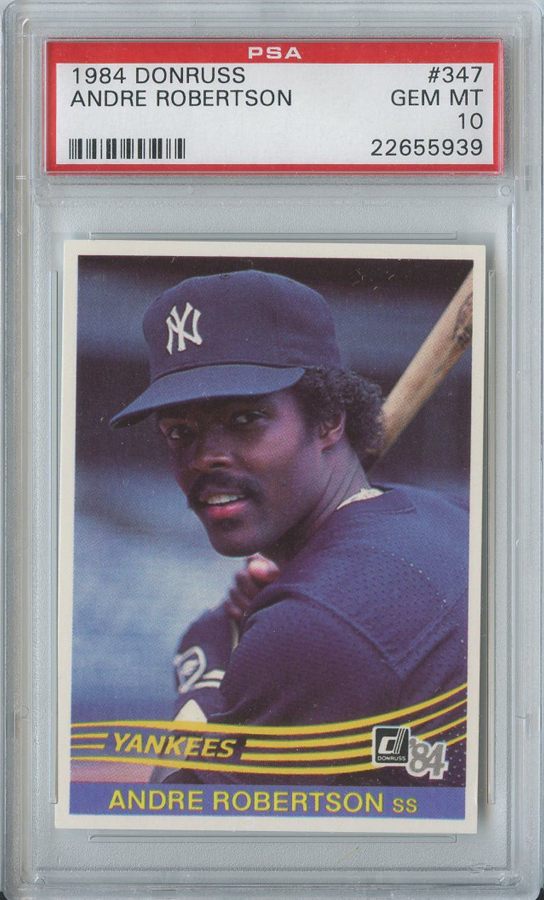 1984 Donruss #347 Andre Robertson New York Yankees PSA 10