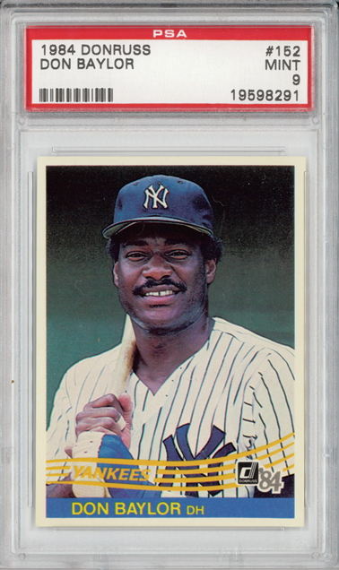 1984 Donruss #43 Don Baylor  New York Yankees PSA 9