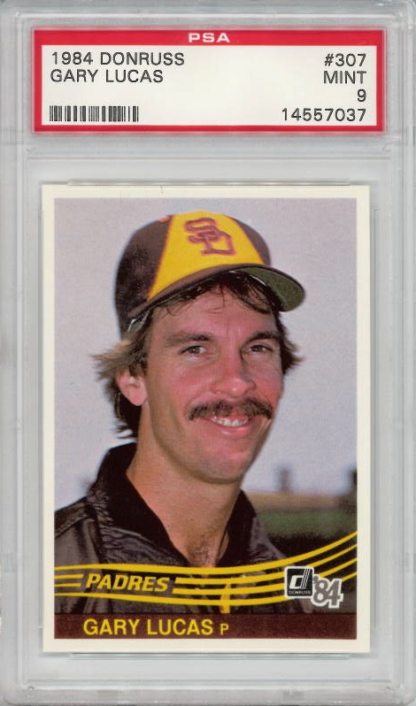 1984 Donruss #307 Gary Lucus San Diego Padres PSA 9