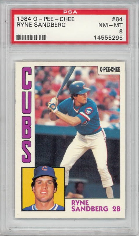 1984 O-Pee-Chee #64 Ryne Sandberg Chicago Cubs PSA 8