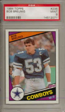 1984 Topps #236 Bob Breunig Dallas Cowboys  PSA 9