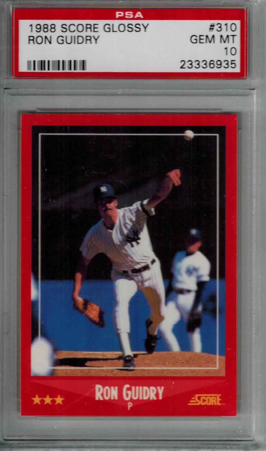 1988 Score Glossy #310 Ron Guidry New York Yankees PSA 10