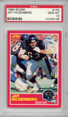 1989 Score #150 Jay Hilgenberg Chicago Bears PSA 10