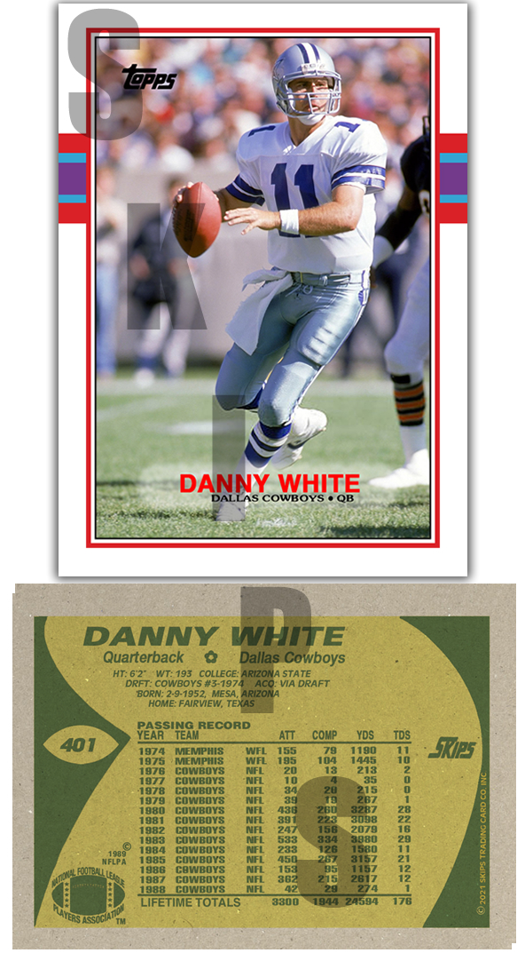 1989 STCC #401 Danny White Dallas Cowboys Arizona
