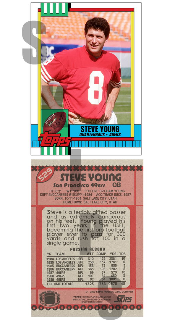 1990 STCC #529 Steve Young San Francisco 49ers Topps HOF Custom