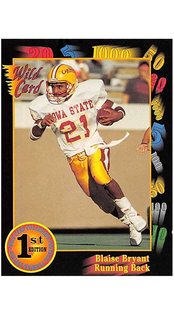 1991 Wild Card #117 Blaise Bryant Iowa State Cyclones