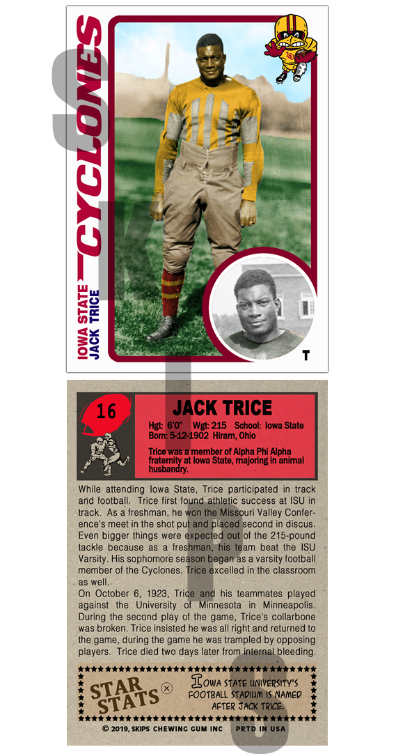 2019 STCC Iowa State Cyclones Legends #16 Jack Trice