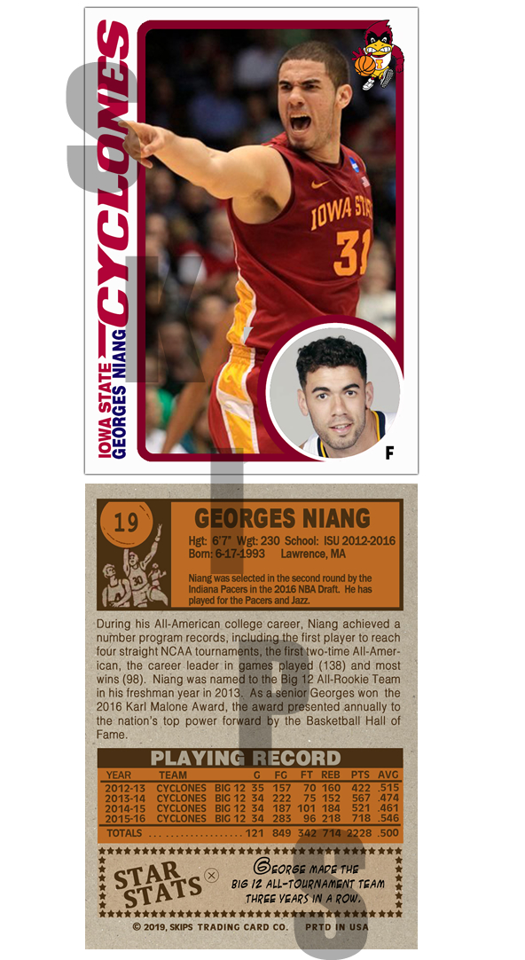 2019 STCC Iowa State Cyclones Legends #19 George Niang