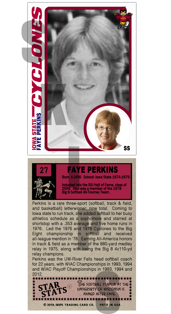 2019 STCC Iowa State Cyclones Legends #27 Faye Perkins