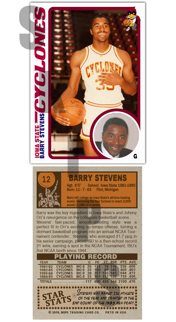 2019 STCC Iowa State Cyclones Legends #12 Barry Stevens Warriors