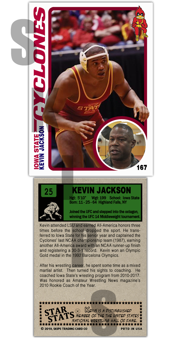 2019 STCC Iowa State Cyclones Legends #25 Kevin Jackson Olympic