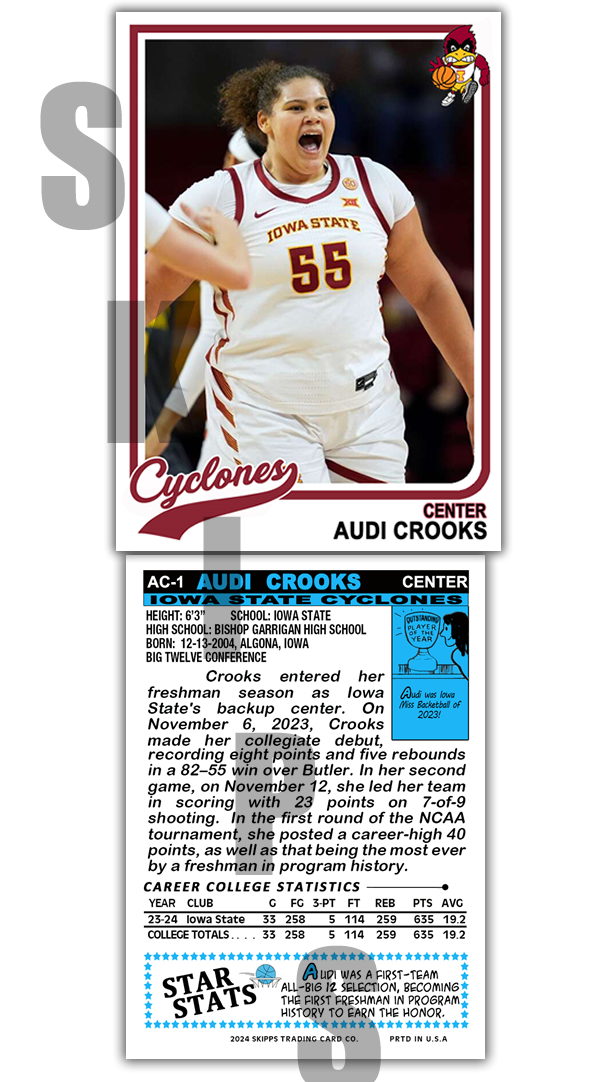 2024 STCC Legends AC-1 Audi Crooks Iowa State Cyclones