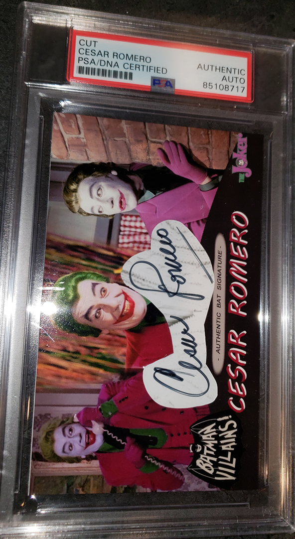 Cesar Romero Joker Batman Signed Cut Autograph PSA DNA