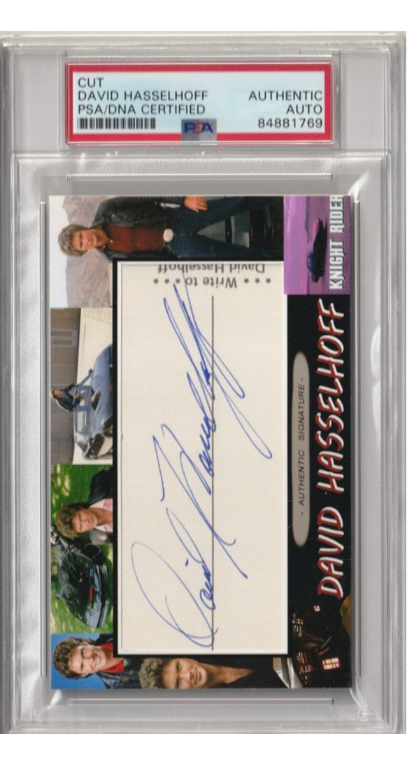 David Hasselhoff Michael Knight Rider signed autograph card PSA