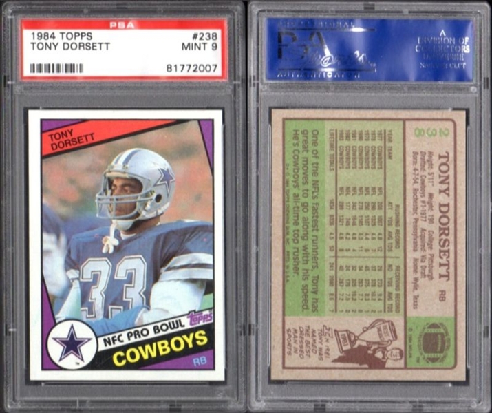 1984 Topps #238 Tony Dorsett Dallas Cowboys PSA 9